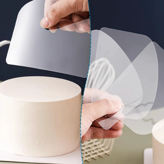 Alt view image 6 of 7 - 15 Pcs Transparent Cake Cream Scraper Plastic Cake Scraper Flexible Spatula Plastic Scraper Tool Cake Smoother for Icing Fondant Smoother Supplies Acrylic Cake Scraper DIY Baking Tool