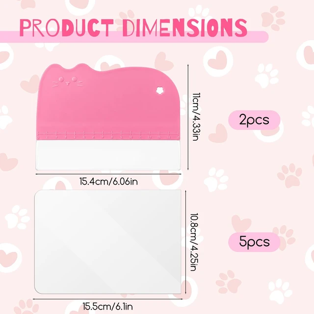Alt view image 2 of 7 - 2 Pcs Cake Scraper Smoother Included 5 Transparent Scrapers | Flexible Plastic Cake Scraper Tool Fondant Smoother for Icing Frosting Bakery Pastry Cake Decorating Tools