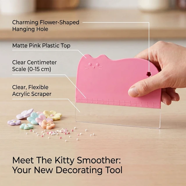 Alt view image 4 of 7 - 2 Pcs Cake Scraper Smoother Included 5 Transparent Scrapers | Flexible Plastic Cake Scraper Tool Fondant Smoother for Icing Frosting Bakery Pastry Cake Decorating Tools