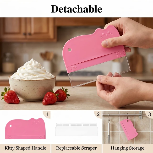 Alt view image 3 of 7 - 2 Pcs Cake Scraper Smoother Included 5 Transparent Scrapers | Flexible Plastic Cake Scraper Tool Fondant Smoother for Icing Frosting Bakery Pastry Cake Decorating Tools