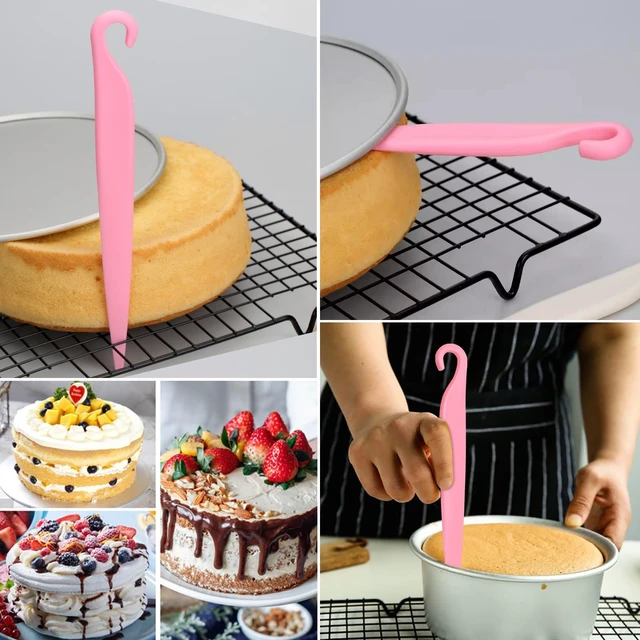 Alt view image 6 of 7 - 12 Pcs Adjustable Cake Smoother Set, Plastic Cake Decorating Tools Comb and Dough Scrapers for Baking Pastries (Pink)