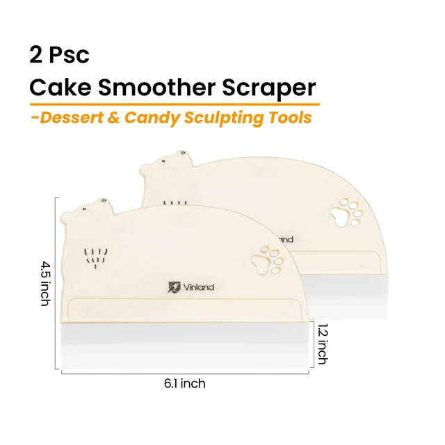 Alt view image 2 of 7 - 2 Pcs Cake Smoother Scraper, Cake Decorating Supplies Acrylic Cake Scraper Cake Decorating Supplies Food-Grade Transparent Flexible PE Plastic Cake Scraper - Designed for Bread and Cake Decoration