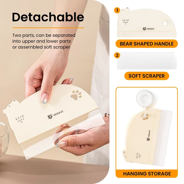 Alt view image 3 of 7 - 2 Pcs Cake Smoother Scraper, Cake Decorating Supplies Acrylic Cake Scraper Cake Decorating Supplies Food-Grade Transparent Flexible PE Plastic Cake Scraper - Designed for Bread and Cake Decoration