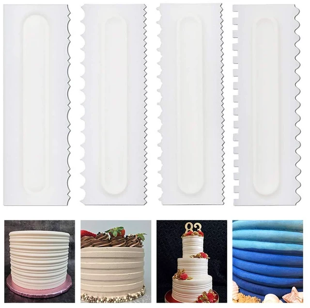 Main image of 4 Pcs/set Cake Scraper Decorating Plastic Sawtooth Comb Mousse Butter Cream Cake Edge Tools Plastic Sawtooth Cake Icing Smoother Kitchen Baking Cake Edge DIY Tool