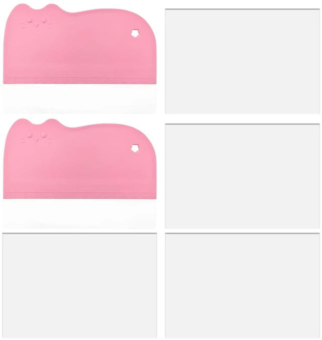 Main image of 2PCS Cake Smoother Scraper Included 5 Transparent Scrapers, Flexible Plastic Cake Scraper Smoother for Bakery Pastry Cake Decoration Kitchen DIY Baking Tool