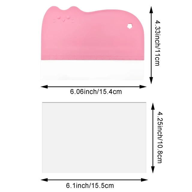 Alt view image 2 of 7 - 2PCS Cake Smoother Scraper Included 5 Transparent Scrapers, Flexible Plastic Cake Scraper Smoother for Bakery Pastry Cake Decoration Kitchen DIY Baking Tool