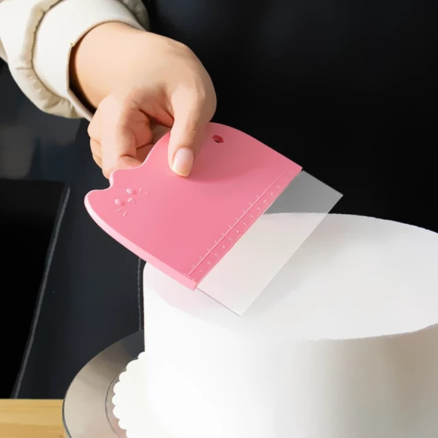 Alt view image 3 of 7 - 2PCS Cake Smoother Scraper Included 5 Transparent Scrapers, Flexible Plastic Cake Scraper Smoother for Bakery Pastry Cake Decoration Kitchen DIY Baking Tool