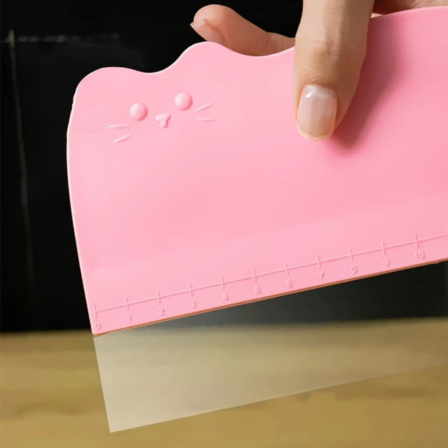 Alt view image 6 of 7 - 2PCS Cake Smoother Scraper Included 5 Transparent Scrapers, Flexible Plastic Cake Scraper Smoother for Bakery Pastry Cake Decoration Kitchen DIY Baking Tool