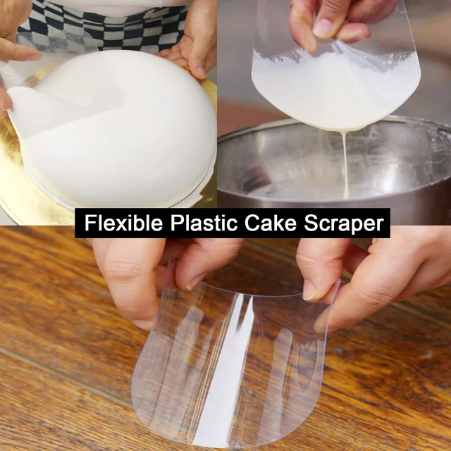 Alt view image 5 of 6 - Cake Scraper Smoother Cake Icing Tool Set, Plastic Scraper Cake Frosting Scraper Smoother Combo for Buttercream Edge Decorating Cake Smoother Flexible for Baking Birthday DIY Kitchen (10 Pcs)