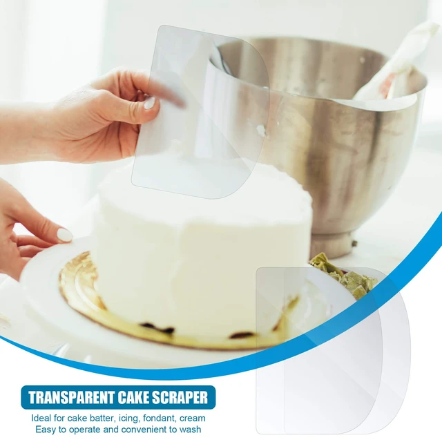Alt view image 6 of 6 - 15 Pieces Transparent Cake Cream Scraper, Flexible Plastic | Cake Scraper Smoother, Pastry Spatula Scraper, for Bread, Pastry, Cake Decorating Supplies, DIY Kitchen, Bakery, Bake Tool
