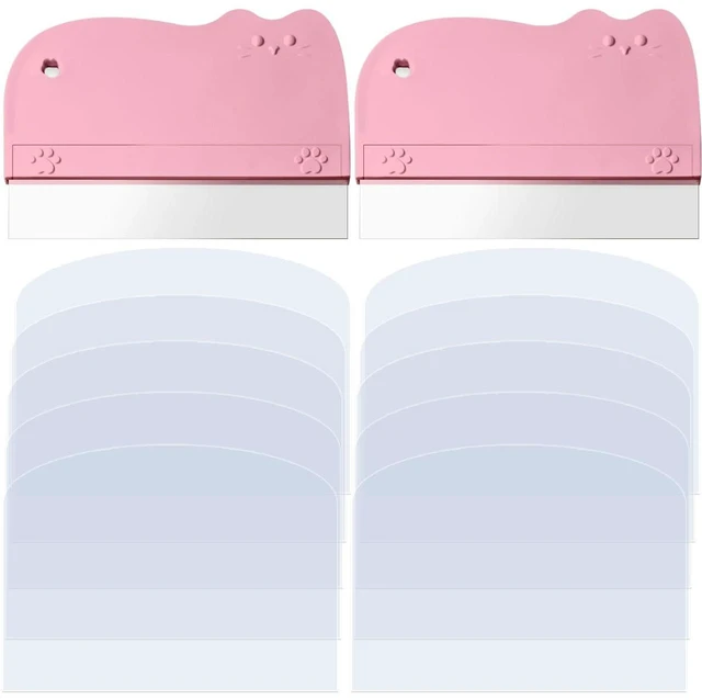 Main image of 12 PCS Plastic Scraper Tool Set,Cake Smoother Scraper,Transparent Scrapers | Flexible Plastic Cake Scraper Smoother for Bakery Pastry Cake Decoration Kitchen DIY Baking Tool (pink)