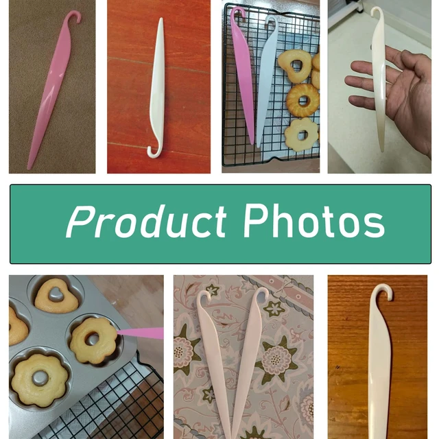 Alt view image 5 of 5 - 4 Pack Cake Stripping Knife Scraper Cookie Demoulding Knives Release Cakes from Metal Pans Plastic Butter Cream Scrapers for DIY Baking Bakeware Bakery Kitchen Gadgets