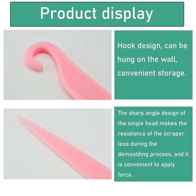 Alt view image 3 of 5 - 4 Pack Cake Stripping Knife Scraper Cookie Demoulding Knives Release Cakes from Metal Pans Plastic Butter Cream Scrapers for DIY Baking Bakeware Bakery Kitchen Gadgets