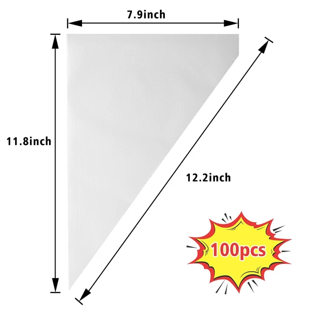 Alt view image 2 of 7 - Piping Bags,100pcs 12 Inch Anti Burst Disposable Cake Decorating Bags,Non-Slip Pastry Bags-Ideal for Cakes,Cream Frosting and Cookie Decorating