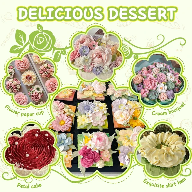 Alt view image 3 of 7 - 7 Pieces/Set Stainless Steel Cake Decorating Tips Set | Cream Icing Piping, Fondant Rose Nozzle, Pastry Tools