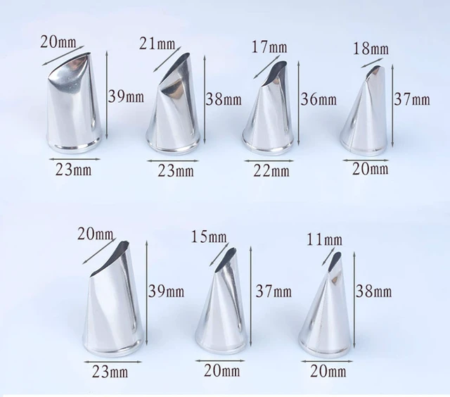 Alt view image 4 of 7 - Cake Decorating Tool Kit, 7pcs Stainless Steel Icing Piping Nozzle Tips, 4pcs Cake Flower Nail and 1 Flower Lifters for Cake Fondant Cupcake