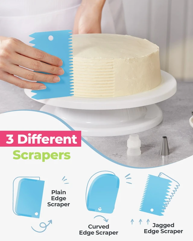 Alt view image 3 of 7 - 32 Piping Bags and Tips Set Frosting Piping Kit for Beginners & Pros | Storage Case, Baking Supplies Tools, 24 Icing Tips, 2 Reusable Piping Bags, 3 Scrapers, for Cupcake Cookie Cake Decorating