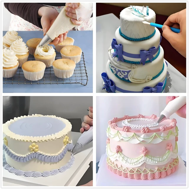 Alt view image 6 of 7 - Piping Bags and Tips Set, 130 Pcs Baking Supplies | 48 Numbered Icing Tips, 7 Russian Tips, 1 Ball Tip, 2 Leaf Tips, 50 Pastry Bags & More for Cake Cupcake Decorating