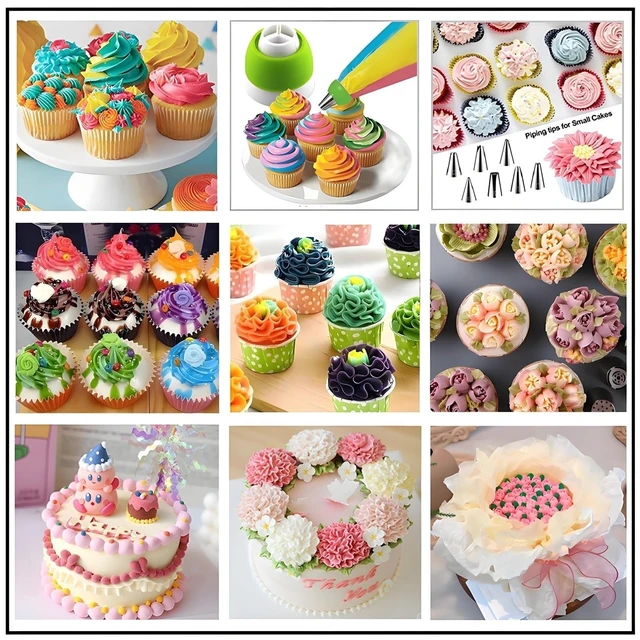 Alt view image 7 of 7 - Piping Bags and Tips Set, 130 Pcs Baking Supplies | 48 Numbered Icing Tips, 7 Russian Tips, 1 Ball Tip, 2 Leaf Tips, 50 Pastry Bags & More for Cake Cupcake Decorating