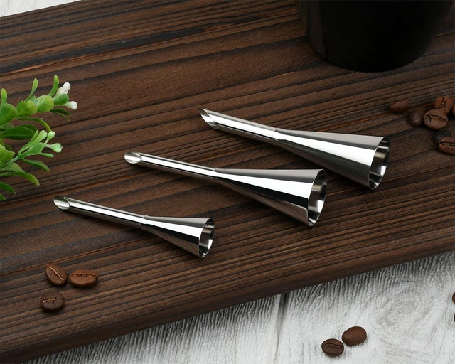 Alt view image 4 of 7 - Large Cream Icing Piping Nozzle Tips 3 Pieces Professional Stainless Steel Puff Nozzle for Decorating Cake and Filling Pastry