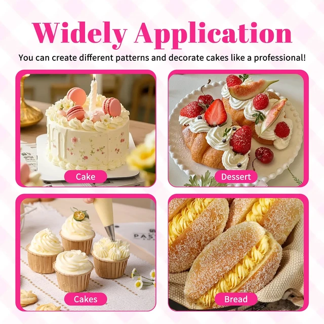 Alt view image 6 of 7 - Large Piping Tips Set French Star Tube Frosting Nozzle Kit | Open Star Piping Tips Set Stainless Steel Stars Pastry Tips Cake Decorating Tip for Cupcakes Cake Cookies Decorating