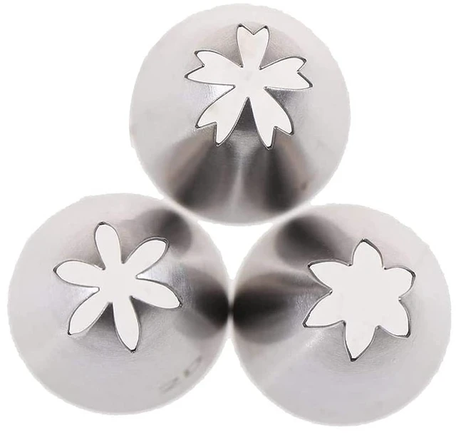 Alt view image 6 of 6 - 1M 2D 2F Piping Tips Set, Large Icing Tips for Cake Rosettes & Flowers