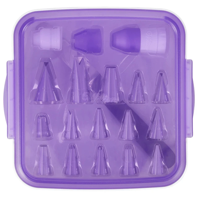 Alt view image 4 of 7 - Decorating Essentials Frosting Piping Kit with Storage Box, Cake & Cupcake Decorating Set, 33 Piece Set