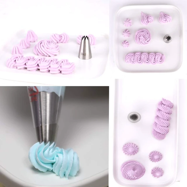 Alt view image 5 of 6 - Tumtanm 8 Pack Large Piping Tips, Seamless Stainless Steel Icing Piping Nozzle Tip Set, Cake Decorating Tools for Baker