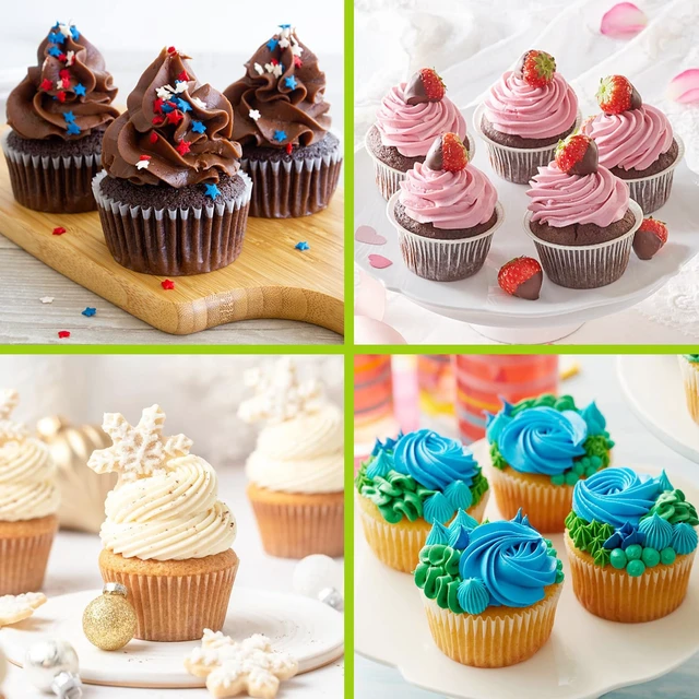 Alt view image 4 of 6 - 1M Piping Tips Set, 5-Piece Large Star Cake Decorating Tips | 5 Matching 1M Large Star Tips for Swirls, Rosettes, Shells and Borders on Cakes, Cupcakes and Cookies