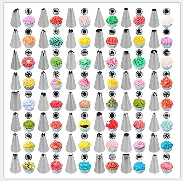Alt view image 2 of 7 - 48-Piece Numbered Piping Tips, Cookie Icing Tips, Cookie Decorating Kit, Cake Decorating Tips for Cupcakes Cookies, Cake Supply Master Decorating Tip Set