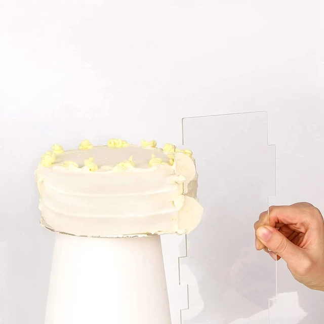 Alt view image 3 of 7 - 6 Pieces Clear Acrylic Cake Scraper Cake Decorating Comb Cake Edge Smoother Scraper Pastry Cutter
