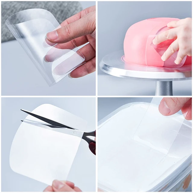 Alt view image 6 of 7 - 6 Pieces Clear Acrylic Cake Scraper Cake Decorating Comb Cake Edge Smoother Scraper Pastry Cutter