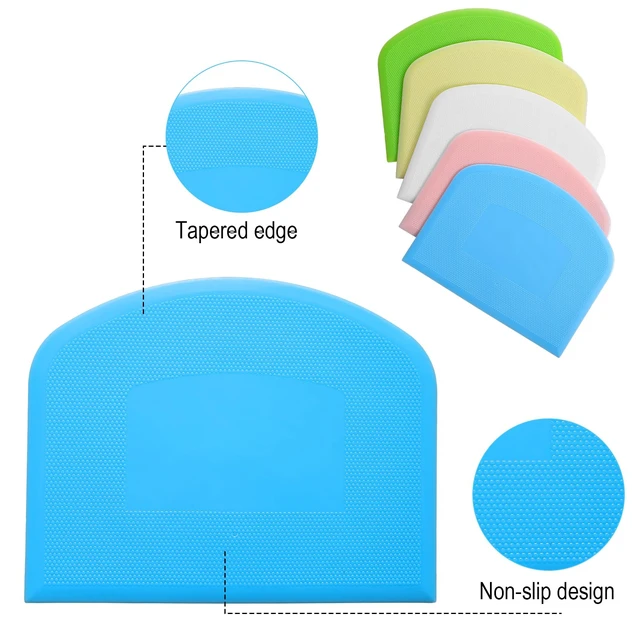 Alt view image 3 of 7 - 10 Pcs Plastic Bench Scraper for Baking - Bowl Dough Scraper for Bread Cutter - Multifunctional Kitchen food Scrapers Tool with Curved Edge, Cake Baking, Fondant Icing Smoother