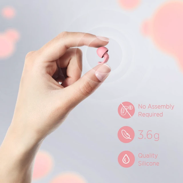 Alt view image 3 of 7 - Silicone Reusable Soft Comfortable Earplugs for Sleeping, Flights & Noise Sensitivity - 16 Ear Tips in XS/S/M/L, with 2 Travel Boxes - 33dB Noise Cancelling (Pink)