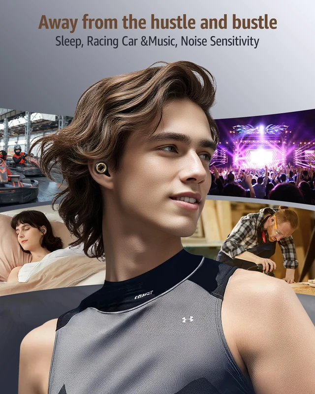 Alt view image 4 of 7 - Ear Plugs for Sleeping: Noise Cancelling,60DB & 8 Eartips,Ultra-Soft | Ear Plugs for Noise Reduction, Reusable Sleeping Earplugs for Snoring, Concert & Swimming Ear Protection, Side Sleepers