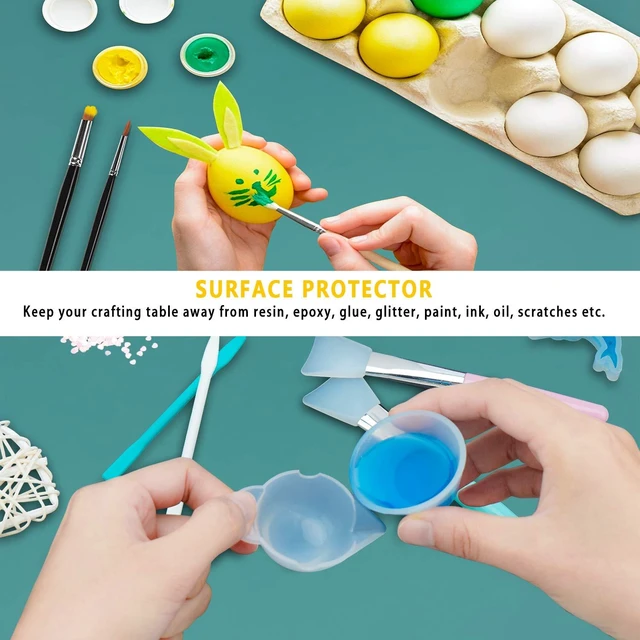 Alt view image 4 of 5 - Extra Large Silicone Mat 23.6 x 15.7 inches, Silicone Crafts Sheet, Casting Molds Mat, Countertop Protector, Placemat Table Mat Desk Saver Pad, Nonstick Nonskid, Black Green