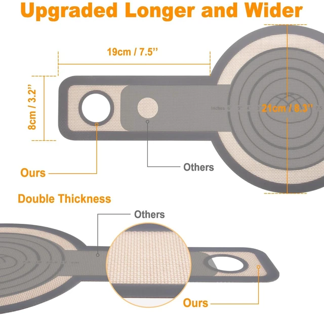 Alt view image 2 of 7 - Silicone Bread Sling for Dutch Oven 2 Pcs, Reusable Silicone Bread Baking Mat With Extra Long Handles Non-Stick & Easy to Clean for Transfer Sourdough, Round