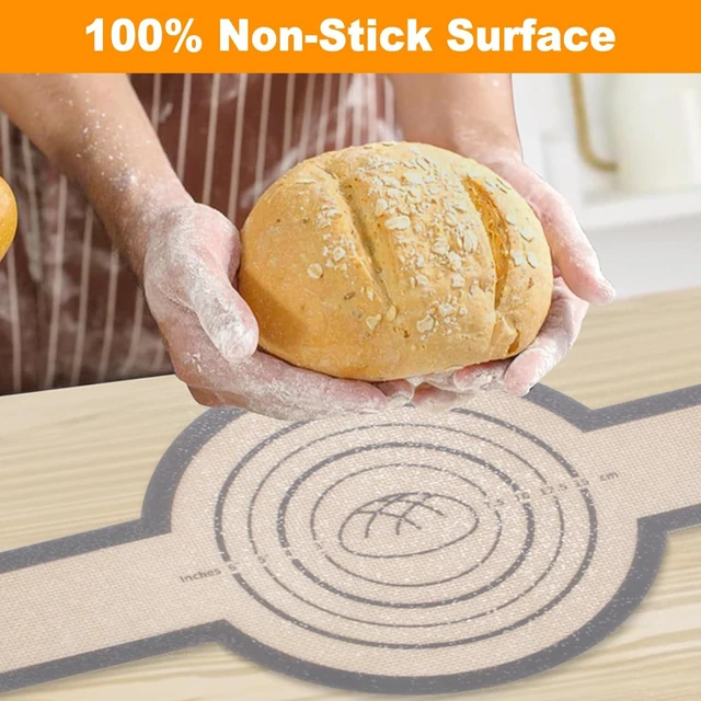 Alt view image 6 of 7 - Silicone Bread Sling for Dutch Oven 2 Pcs, Reusable Silicone Bread Baking Mat With Extra Long Handles Non-Stick & Easy to Clean for Transfer Sourdough, Round