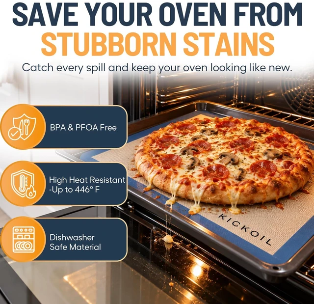 Alt view image 4 of 6 - Silicone Baking Mats Set of 3, Non-Stick Reusable BPA-Free Oven Liners | Non Slip Silicone Baking Sheet for Cookies, Macarons, Bread and Pastry, Dishwasher Safe, 11.6'' x 8.5''(Quarter)