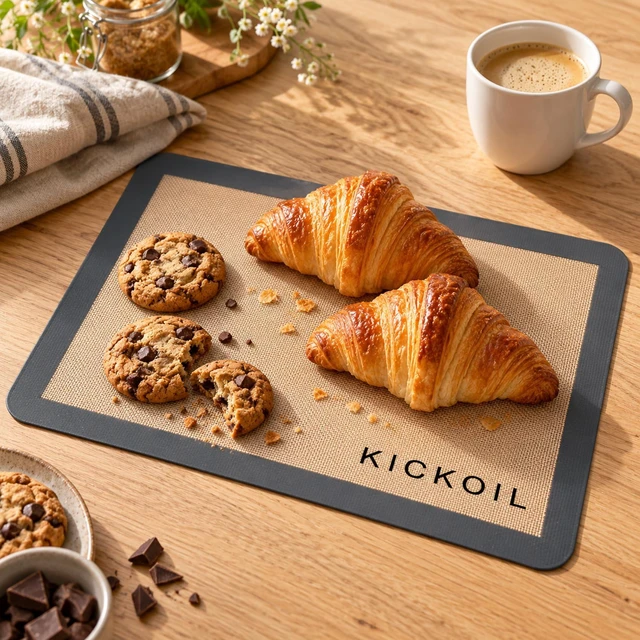 Alt view image 3 of 6 - Silicone Baking Mats Set of 3, Non-Stick Reusable BPA-Free Oven Liners | Non Slip Silicone Baking Sheet for Cookies, Macarons, Bread and Pastry, Dishwasher Safe, 11.6'' x 8.5''(Quarter)