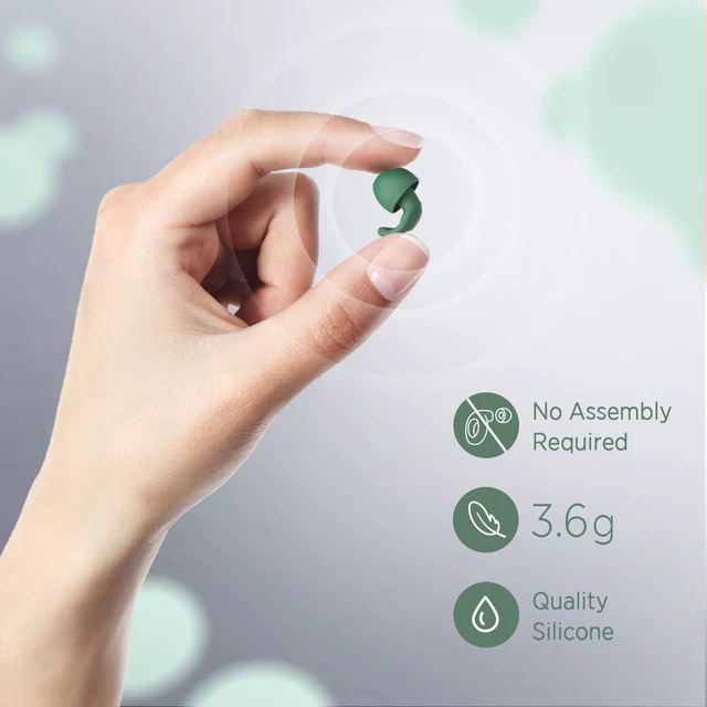 Alt view image 3 of 7 - Silicone Ear Plugs for Noise Reduction - Reusable Soft Comfortable Earplugs for Sleeping,Noise Sensitivity & Flights -16 Ear Tips in XS/S/M/L, with 2 Travel Boxes - 33dB Noise Cancelling (Olive Green)