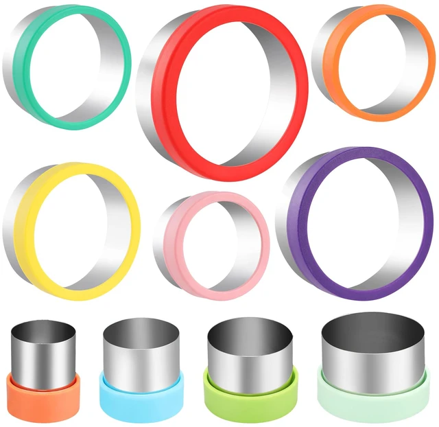 Main image of 10 Pcs Round Cookie Cutters Set Stainless Steel Biscuit Cutter