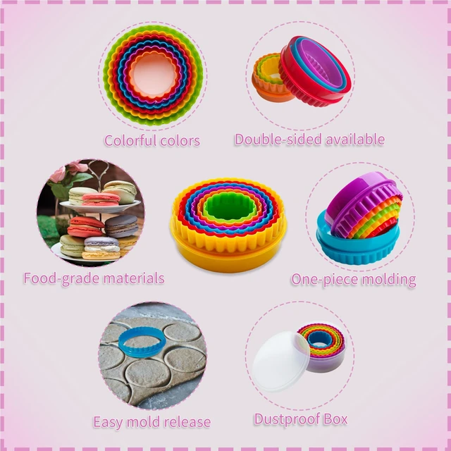 Alt view image 4 of 7 - Cookie Cutter Set - 6 PCS Perfect for Baking Unique Flower, Round, and Circle Cookies