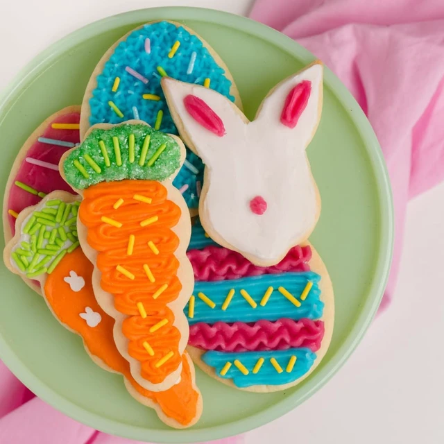 Alt view image 5 of 7 - Cookie Cutters with Sprinkle Mix & Candy Eyeballs 2 oz Sprinkles, Food-Safe Cookie Cutters, Baking & Decorating Kit (Easter)