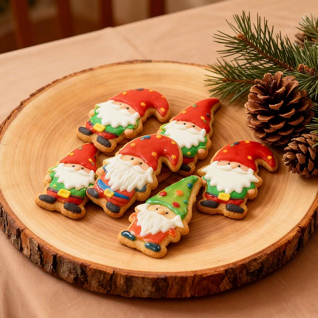 Alt view image 3 of 7 - Gnome Cookie Cutter Set-5.3" 4.5" 4.3"-3-Pieces-Holiday Cookie Cutters Fondant Biscui Cutters