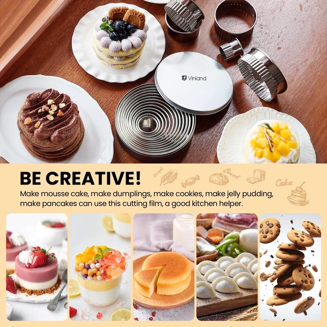 Alt view image 3 of 6 - 12 Pcs 304 Stainless Steel Biscuit Cutter Set - Round Cookie Cutters for Baking (1/2/3/4/5'') with Storage Box, Dough Pastry Cake Circle Cutting Ring Molds, Non-Rust, Dishwasher Safe & 1.5 High