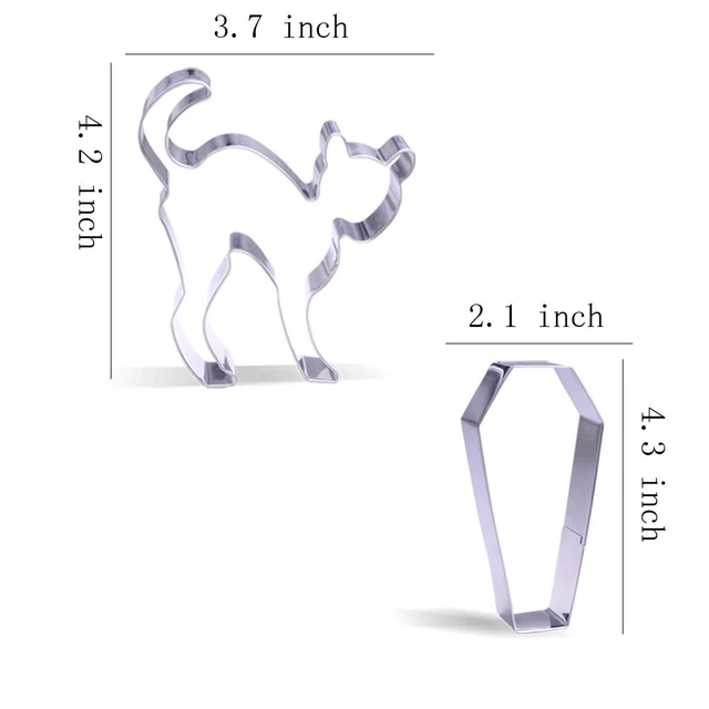 Alt view image 3 of 6 - Large Halloween Cookie Cutter Set - 7 Piece - Stainless Steel