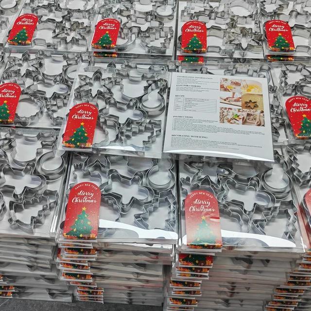Alt view image 3 of 6 - 4" Large Christmas Cookie Cutters Set,Thickened Stainless Steel | Sandwich cutters & biscuit molds.Sturdy for cookies,sandwiches, cake,fruit.Ideal for DIY baking,home use,and parties.