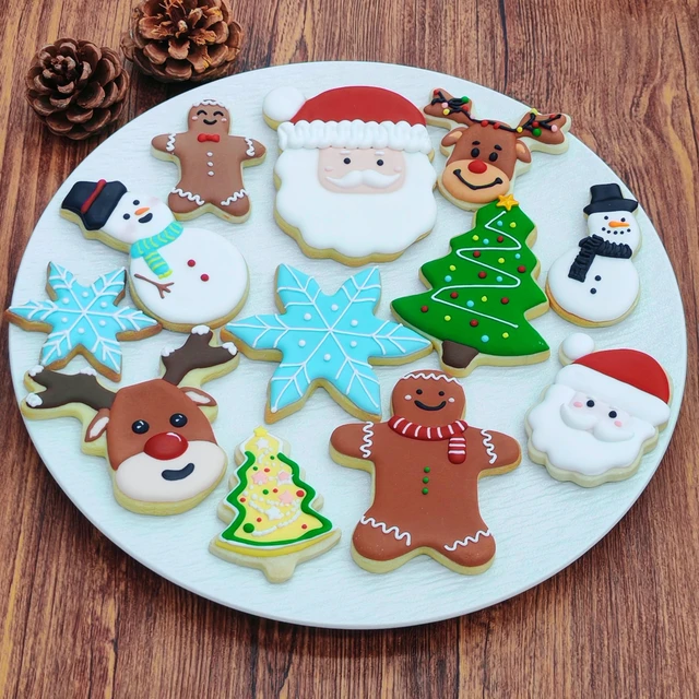 Alt view image 4 of 6 - 4" Large Christmas Cookie Cutters Set,Thickened Stainless Steel | Sandwich cutters & biscuit molds.Sturdy for cookies,sandwiches, cake,fruit.Ideal for DIY baking,home use,and parties.