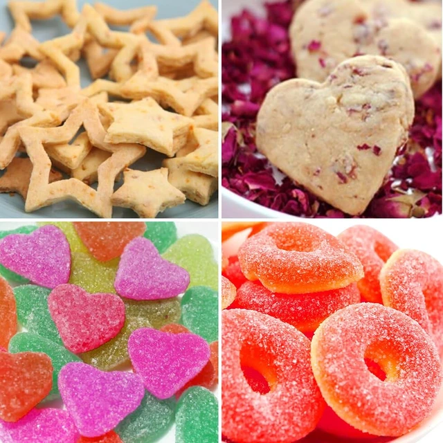 Alt view image 5 of 7 - Metal Cookie Cutters Set- Heart, Star, Round, Flower - 12Pcs Cookie Cutters - Heart Star Cookie Cutter Round Small Cutter Flower Cookie Cutter for Baking